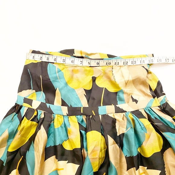 French Connection Silk Leaf Pattern Skirt 6 - Picture 9 of 9